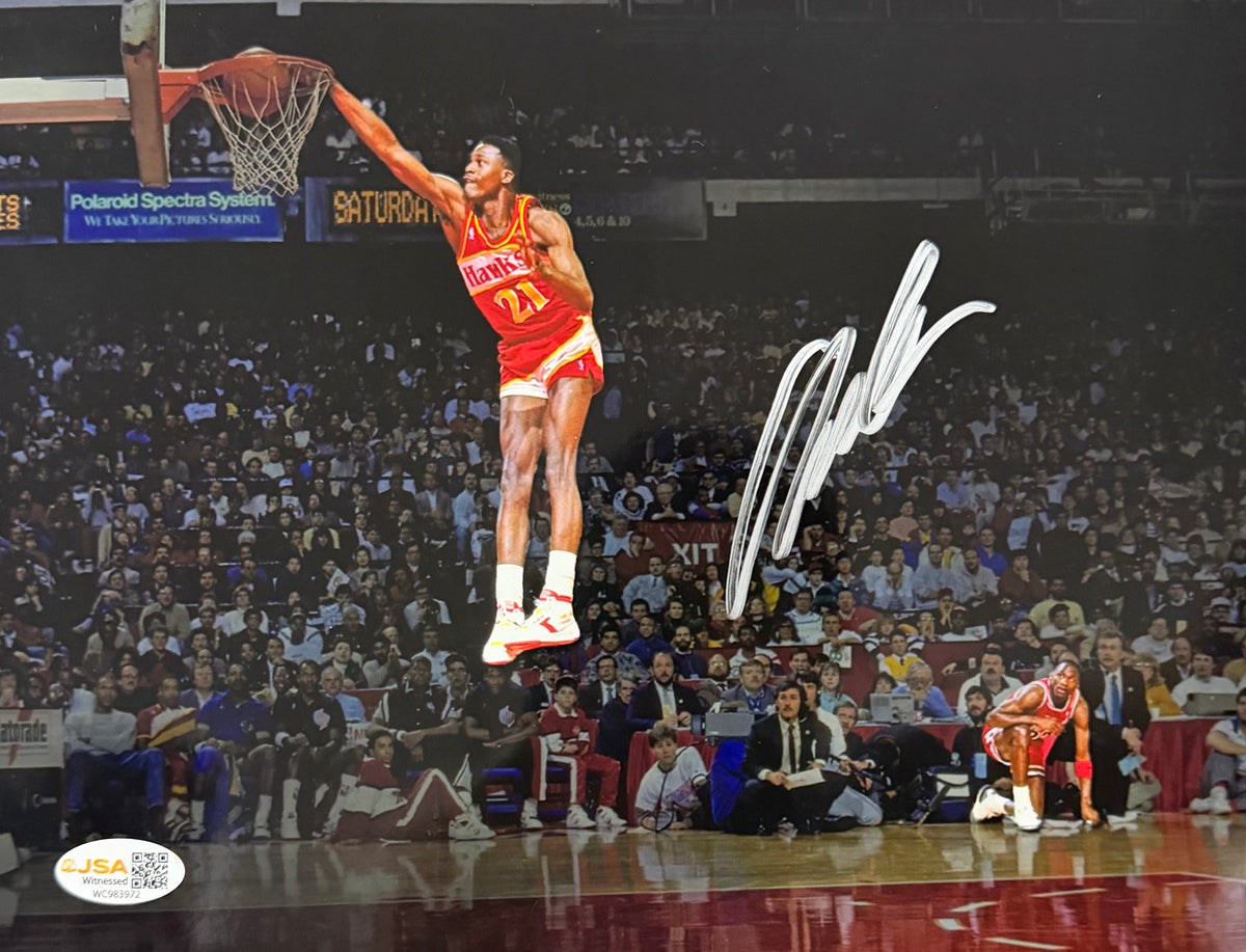 Dominique Wilkins Blackout Edit 8x10 JSA