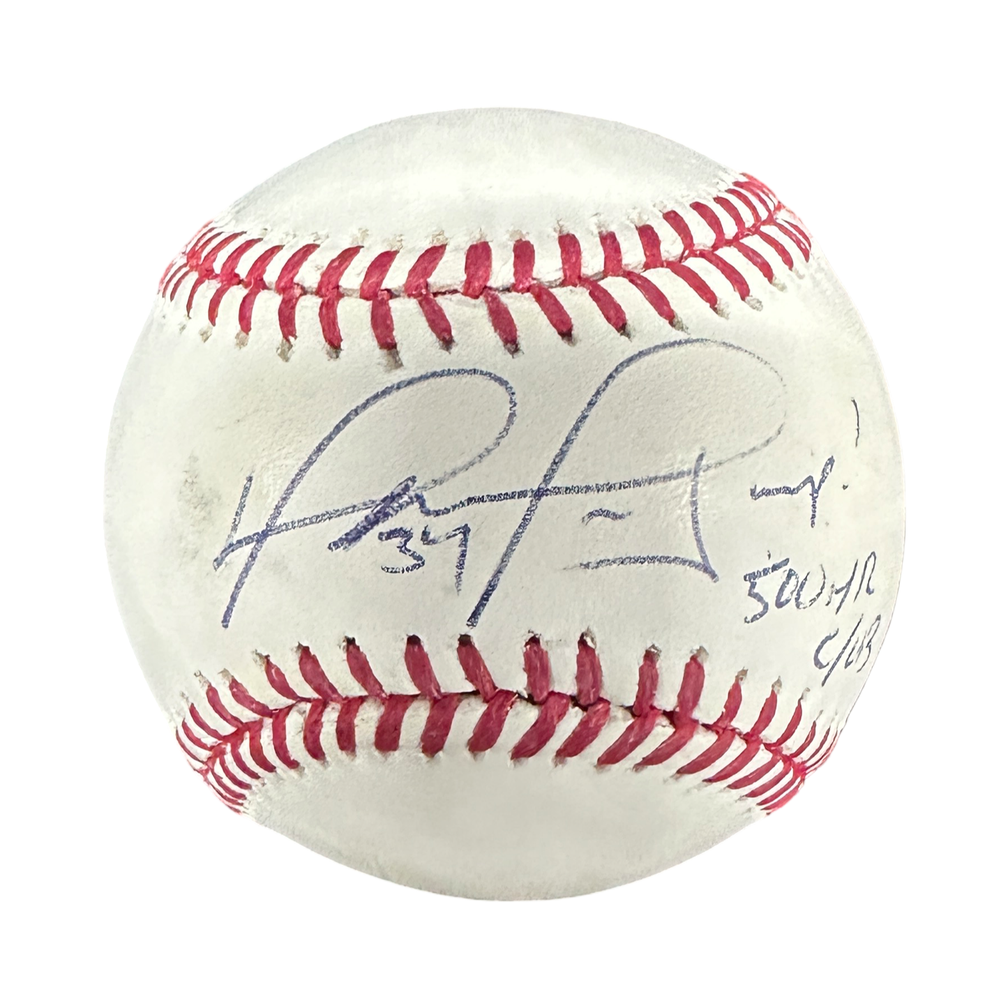 David Ortiz Autographed Boston Red Sox "500 HR Club" Inscribed OMLB Beckett