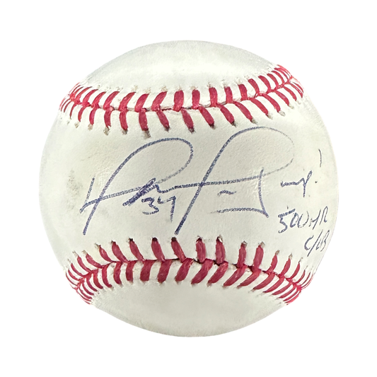 David Ortiz Autographed Boston Red Sox "500 HR Club" Inscribed OMLB Beckett