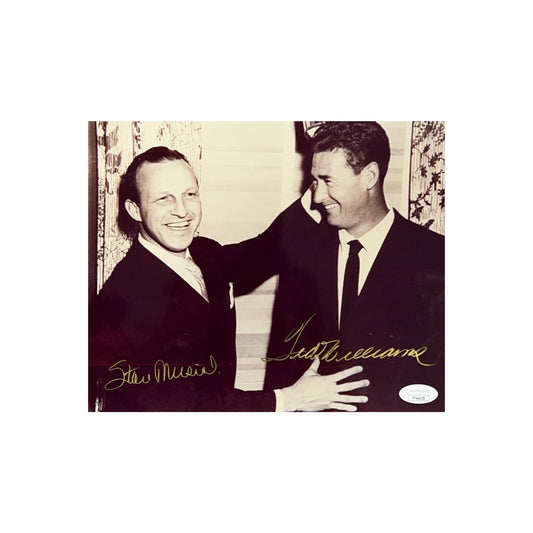 Stan Musial & Ted Williams Autographed 8x10 JSA