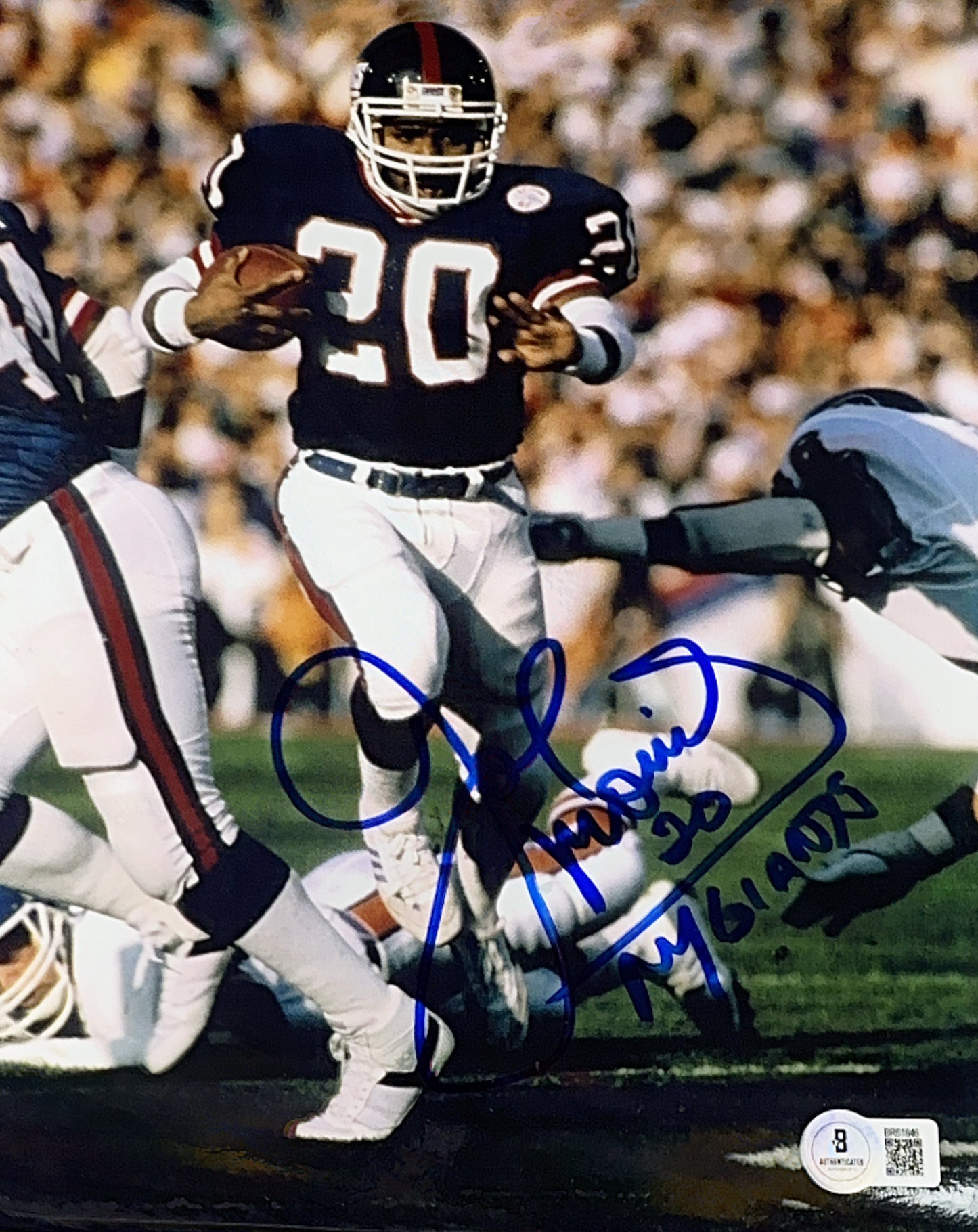 Joe Morris Autographed New York Giants 8x10 Beckett