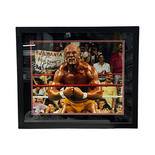 Hulk Hogan Autographed Framed WWE 16x20 Beckett