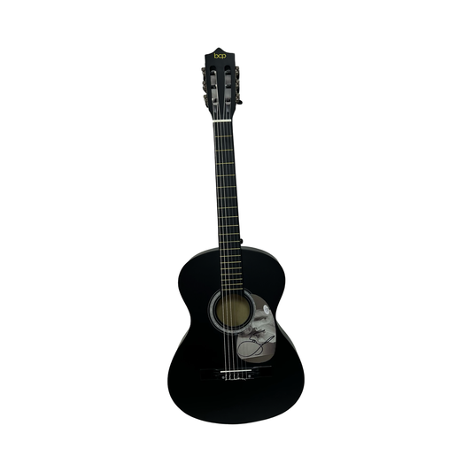 Taylor Swift Autographed Black Guitar With Heart Drawn Inscription JSA