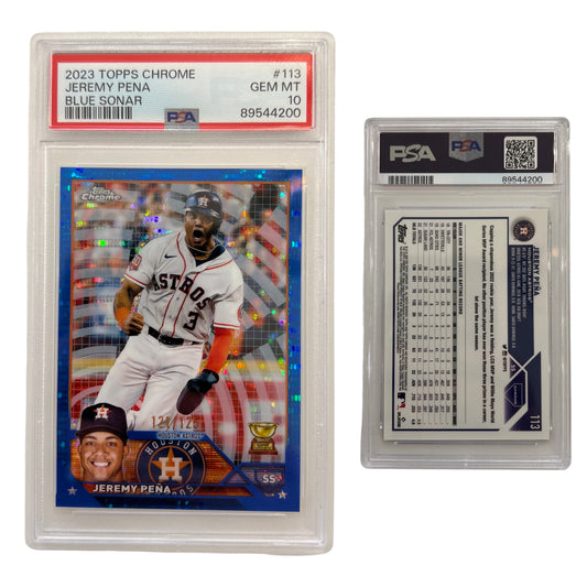 2023 Jeremy Pena Topps Chrome Blue Sonar /125 #113 PSA GEM MT 10