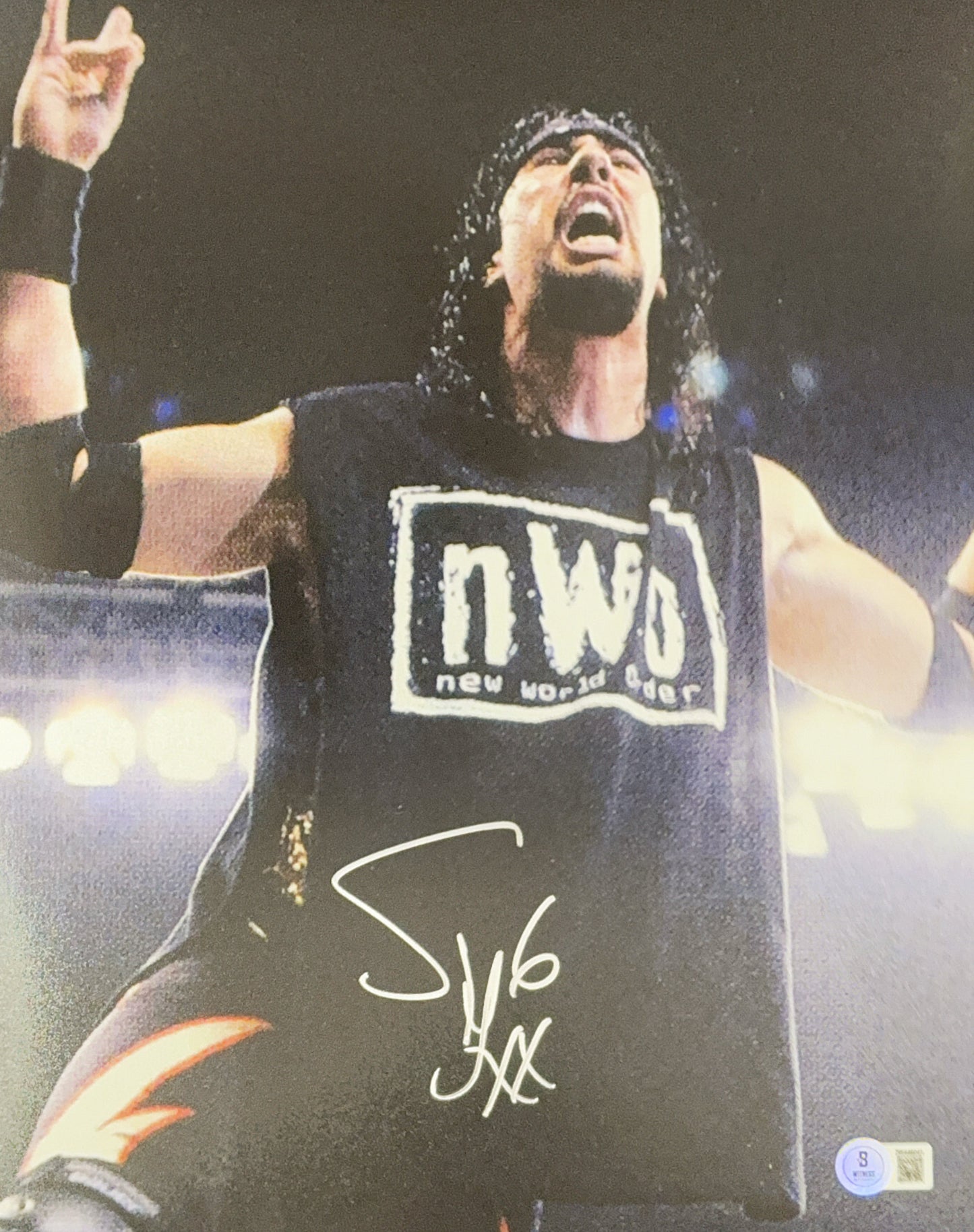 X-Pac Autographed WWE Syxx NWO 16x20 Beckett