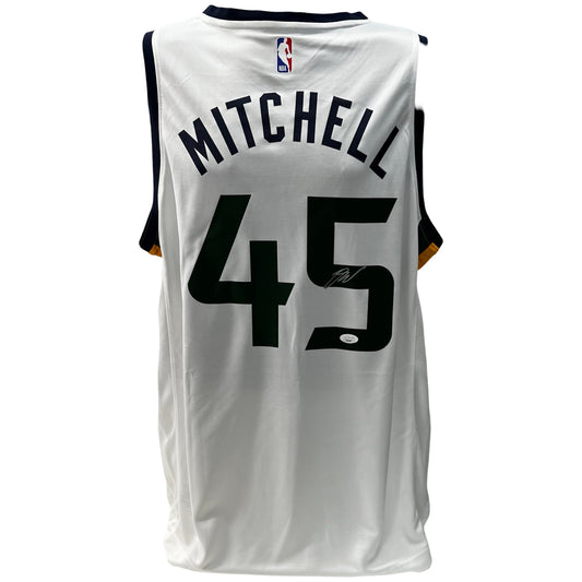 Donovan Mitchell Autographed Utah Jazz White Fanatics Jersey Beckett & JSA