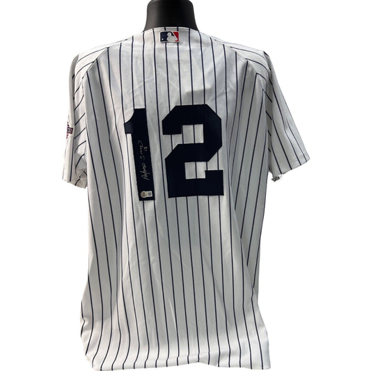 Alfonso Soriano Autographed New York Yankees Russell 100th Anniversary Jersey Beckett