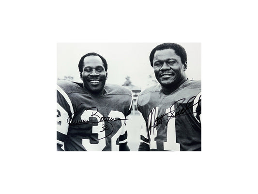 Emerson Boozer & Matt Snell Autographed New York Jets Black & White 8x10 JSA