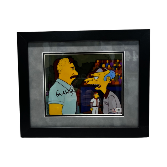 Don Mattingly Autographed New York Yankees Simpsons 8x10 Beckett - Framed