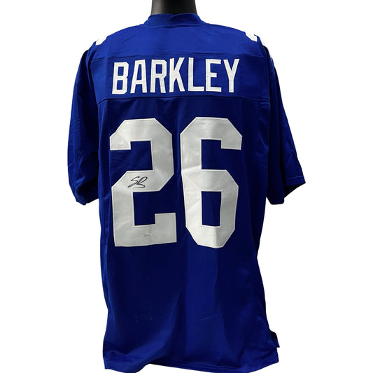 Saquon Barkley Autographed New York Giants Blue Jersey JSA