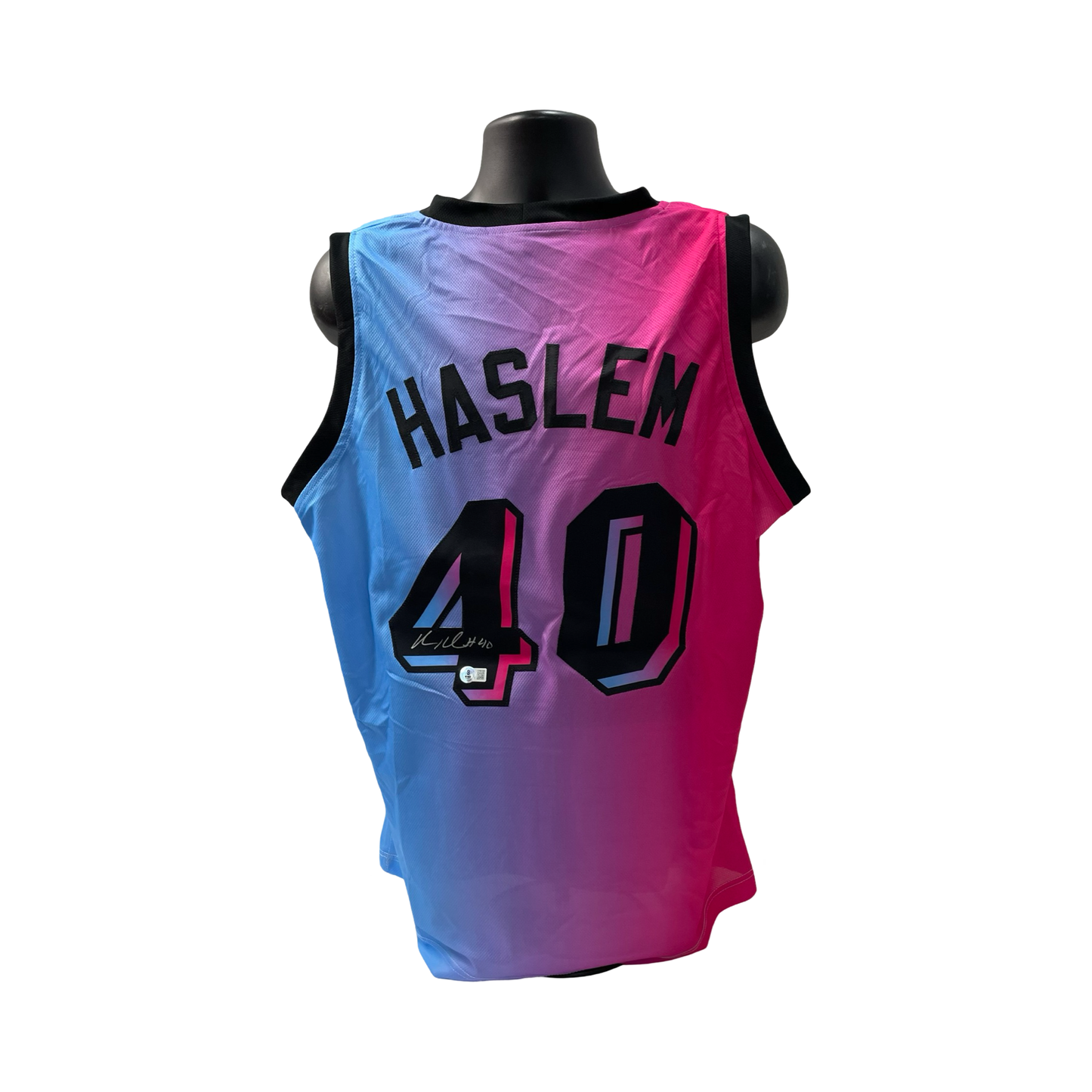 Udonis Haslem Autographed Miami Heat Vice Versa Jersey Beckett