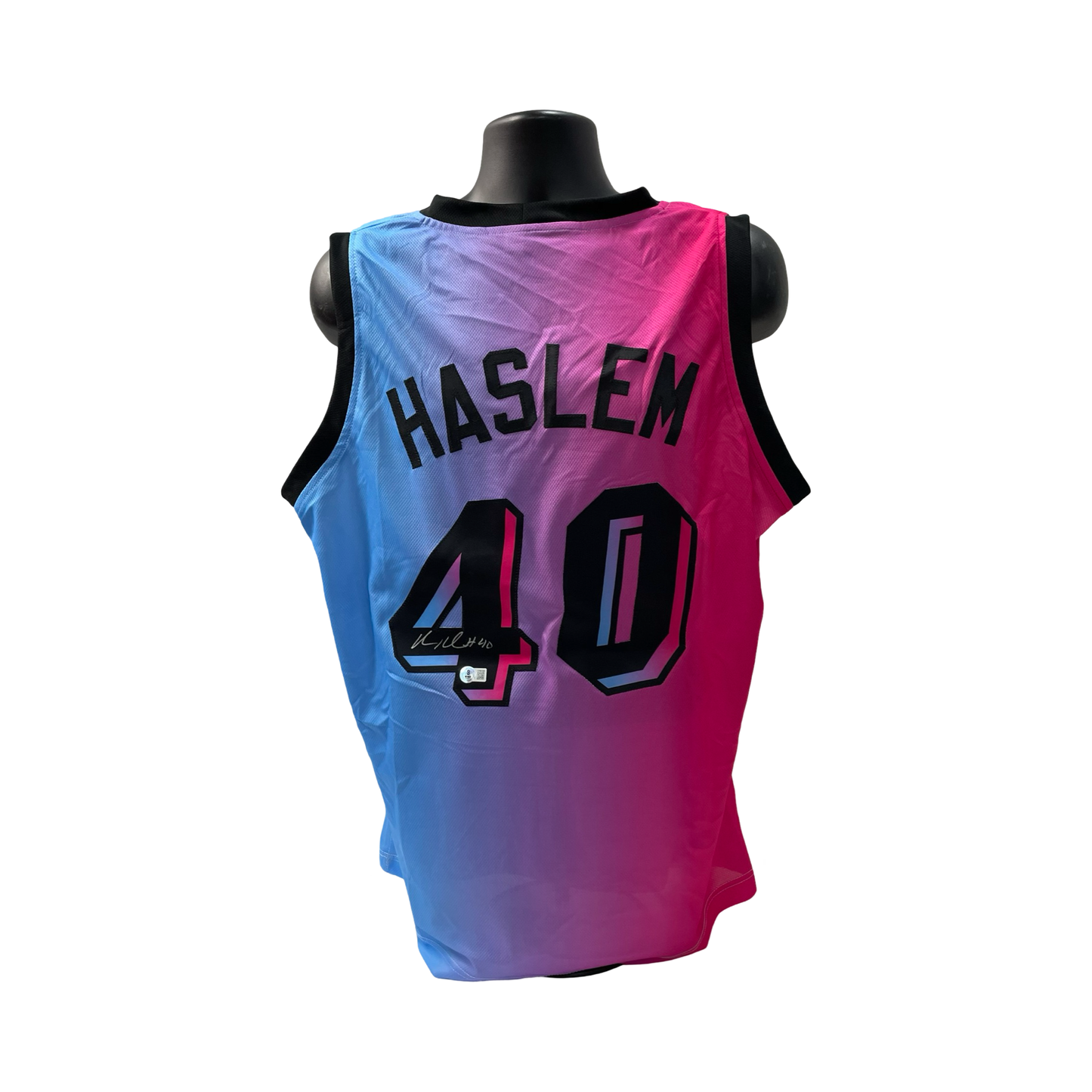 Udonis Haslem Autographed Miami Heat Vice Versa Jersey Beckett