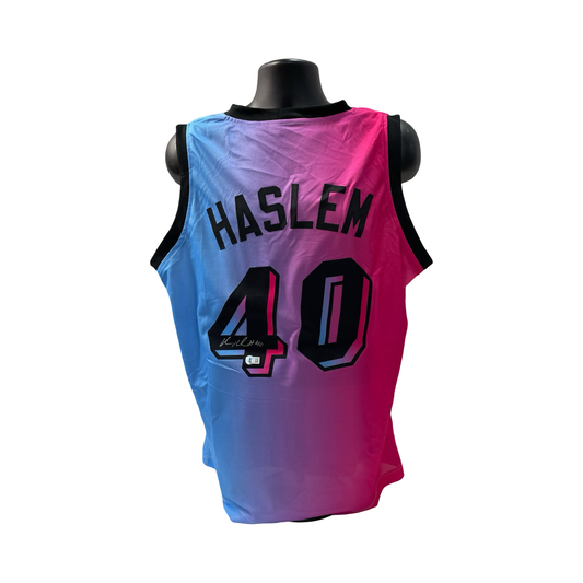Udonis Haslem Autographed Miami Heat Vice Versa Jersey Beckett