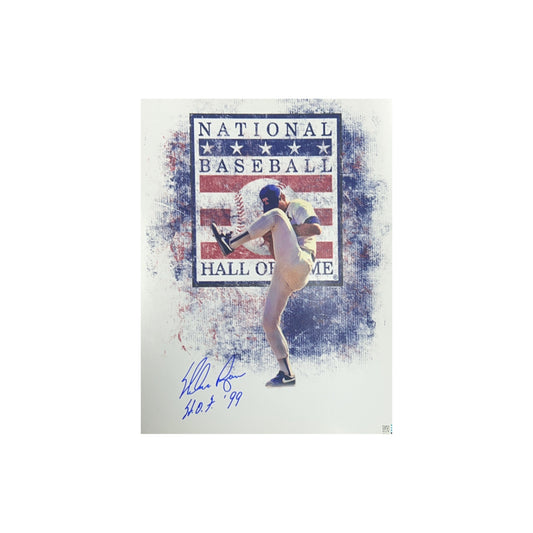 Nolan Ryan Autographed Texas Rangers HOF Collage 11x14 "HOF 99" Inscription Nolan Ryan COA