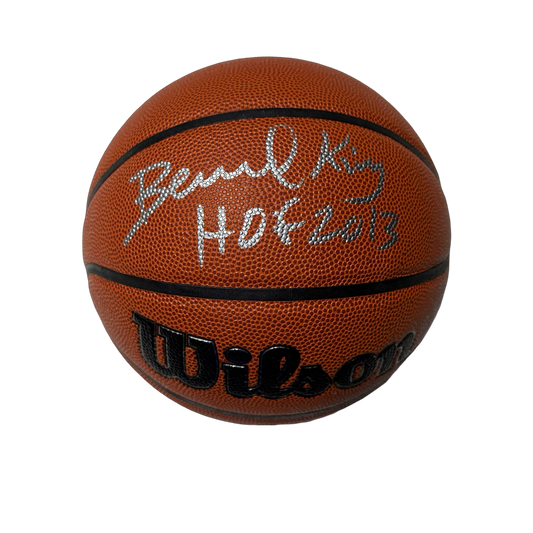 Bernard King Autographed Wilson Basketball HOF 13 Beckett