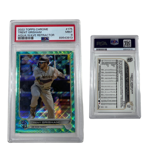 2022 Topps Chrome Trent Grisham Aqua Wave Refractor /199 #171 PSA MINT 9