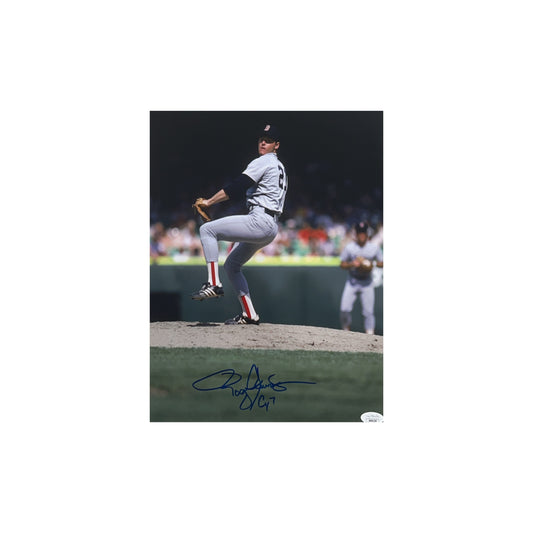 Roger Clemens Autographed Boston Red Sox Vertical 11x14 "CY 7" JSA