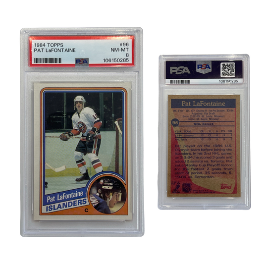 1984 Pat LaFontaine Topps #96 PSA NM-MT 8
