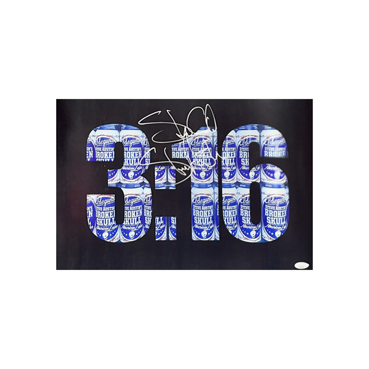 Stone Cold Steve Austin Autographed WWE Official 12x18 JSA COA