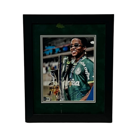 Endrick Moreira Autographed Palmeiras Framed 8x10 Beckett