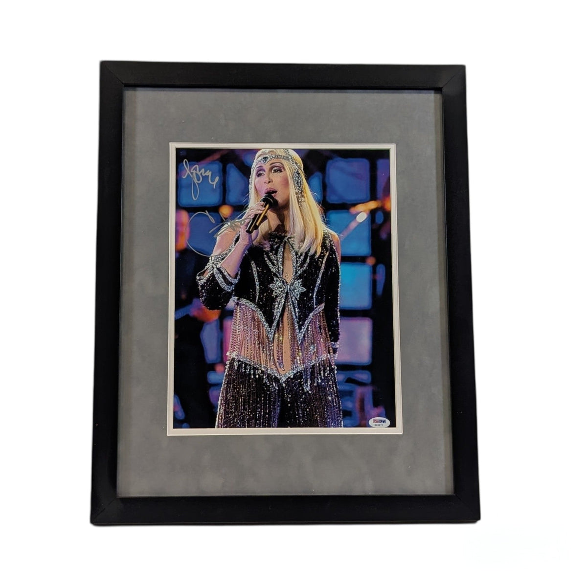 Cher Autographed Close-Up Framed 11x14 PSA