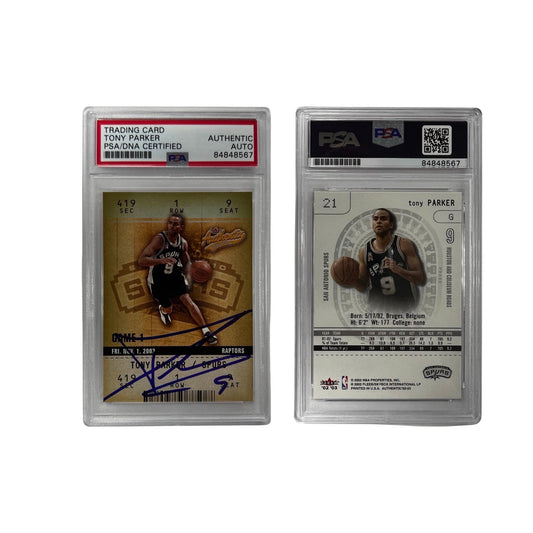 2002-03 Fleer Authentic Tony Parker #21 PSA Auto Authentic