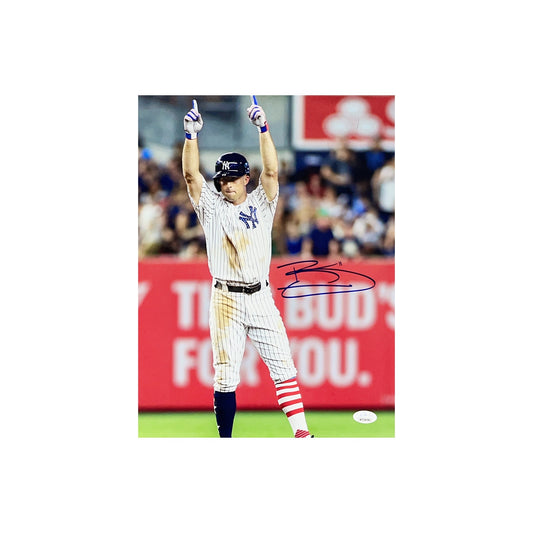 Brett Gardner Autographed New York Yankees Finger Point 11x14 JSA