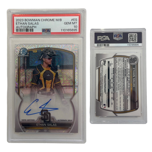 2023 Ethan Salas Bowman Chrome M/B Autograph #ES PSA GEM MT 10
