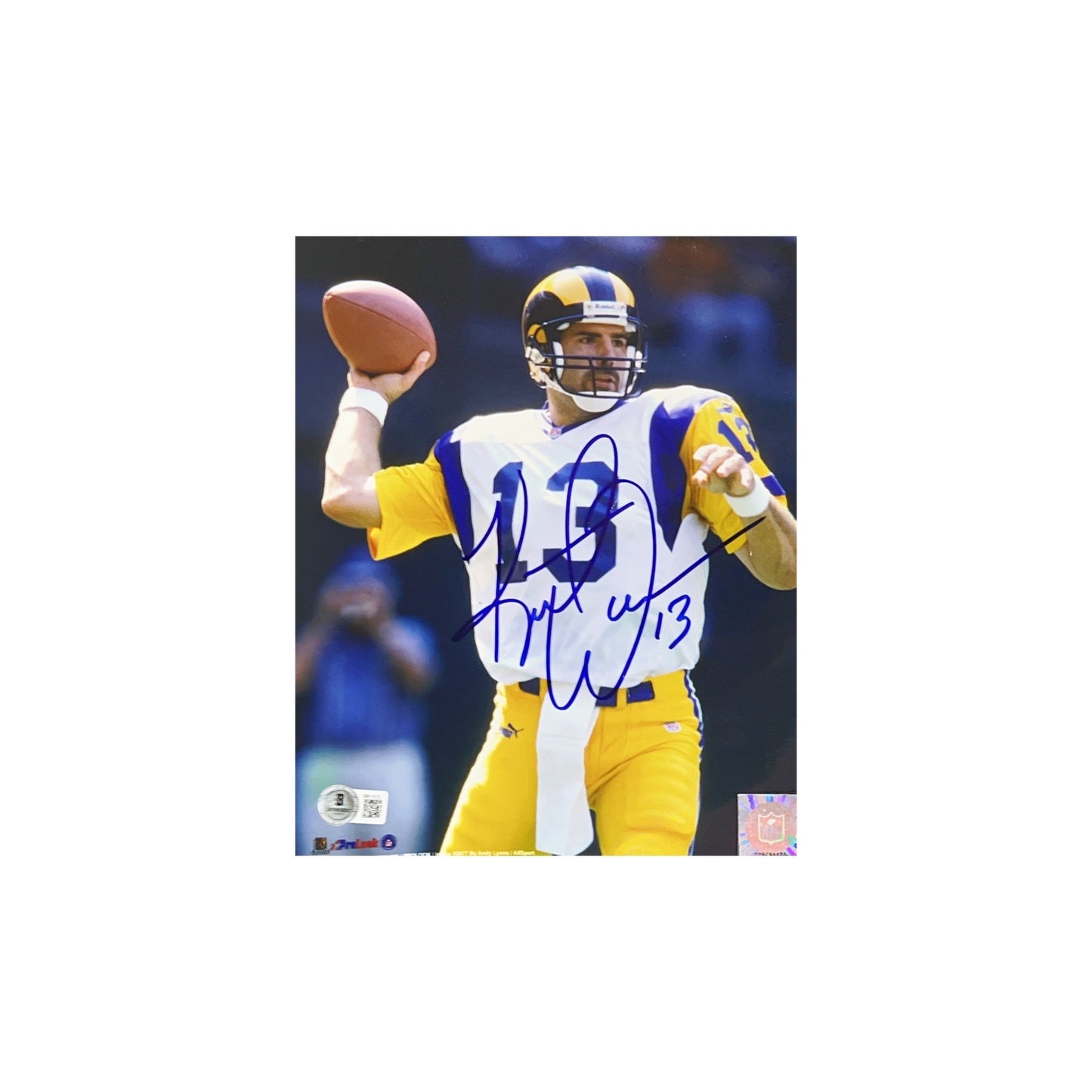 Kurt Warner Autographed St. Louis Rams 8x10 Beckett