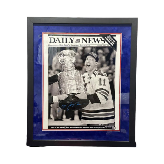 Mark Messier Autographed New York Rangers Daily News 16x20 Steiner CX