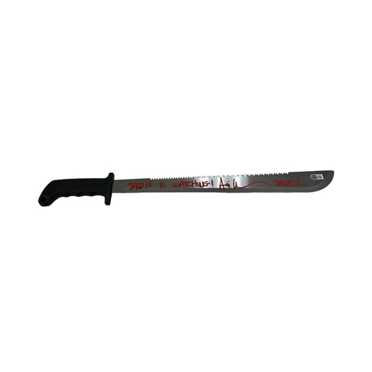 Ari Lehman Autographed Jason Voorhees Friday the 13th Machete “Jason Is Watching!, Jason 1” Inscriptions Beckett