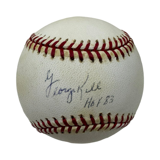 George Kell Autographed Official American League Baseball "HOF 83" Inscription JSA