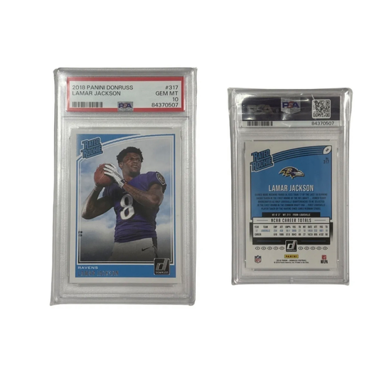 2018 Lamar Jackson Panini Donruss Rated Rookie #317 PSA GEM MT 10