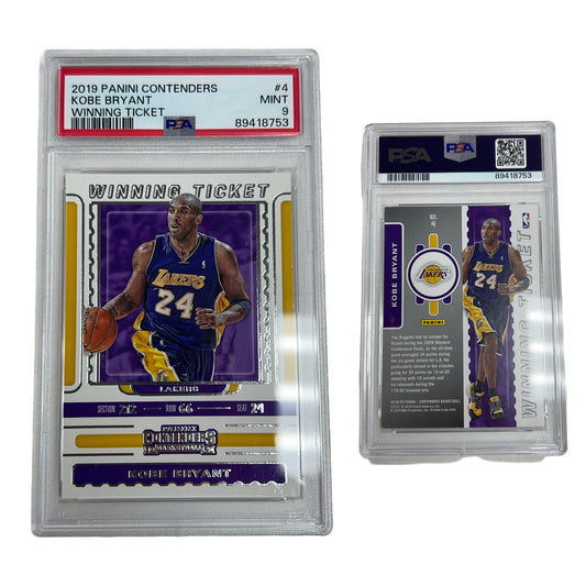 2019 Kobe Bryant Panini Contenders Winning Ticket #4 PSA MINT 9