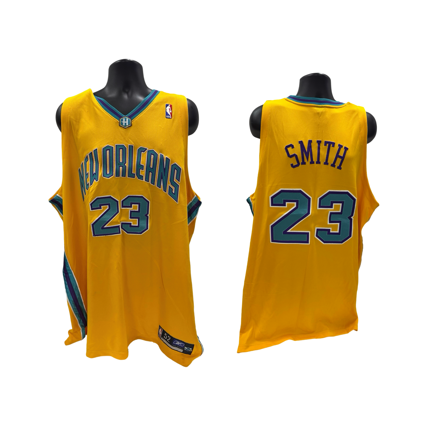 J.R. Smith Game Used NBA 2005 New Orleans Hornets Gold Jersey
