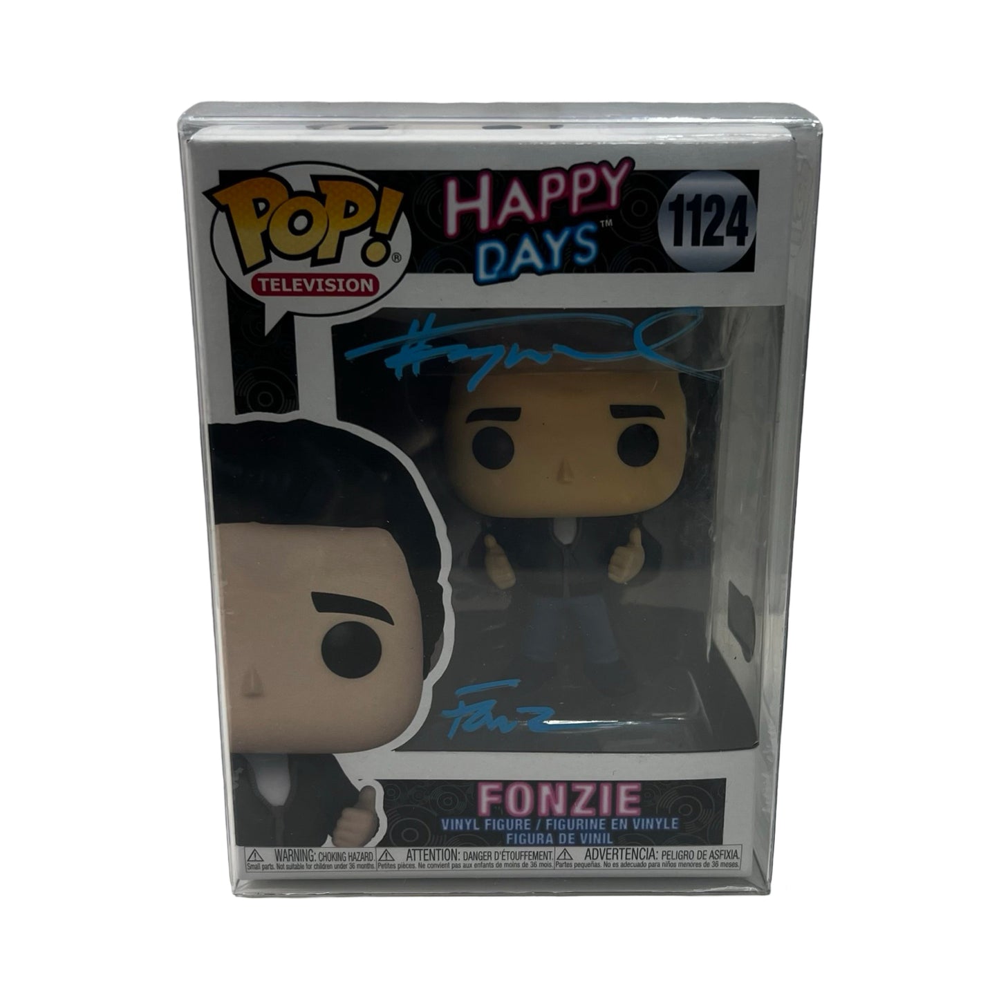 Henry Winkler Autographed Fonzie Happy Days Funko Pop "Fonz" Inscription Blue Ink Beckett