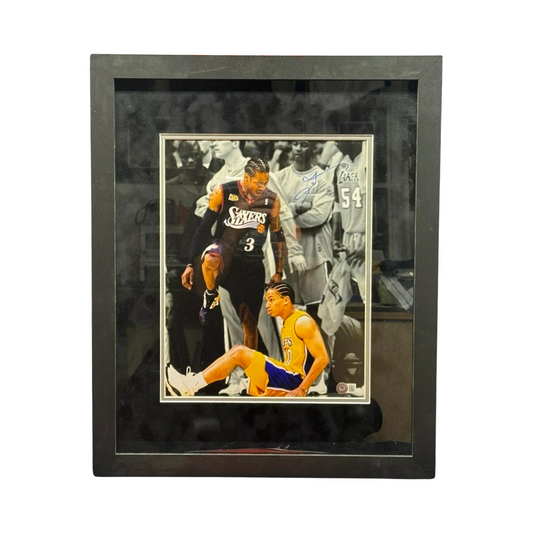 Allen Iverson Autographed Philadelphia 76ers Stepover 11x14 Steiner CX - Framed