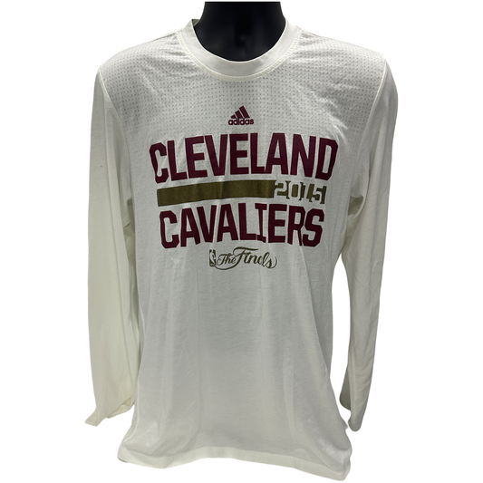 J.R. Smith Game Used 2015 NBA Finals Cleveland Cavaliers Warmup Long Sleeve (B)