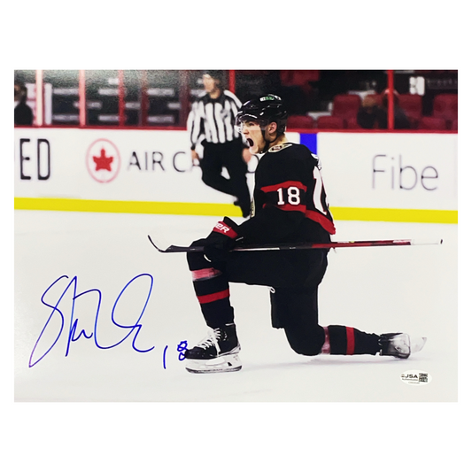 Tim Stutzle Autographed Ottawa Senators Horizontal 11x14 Photo JSA