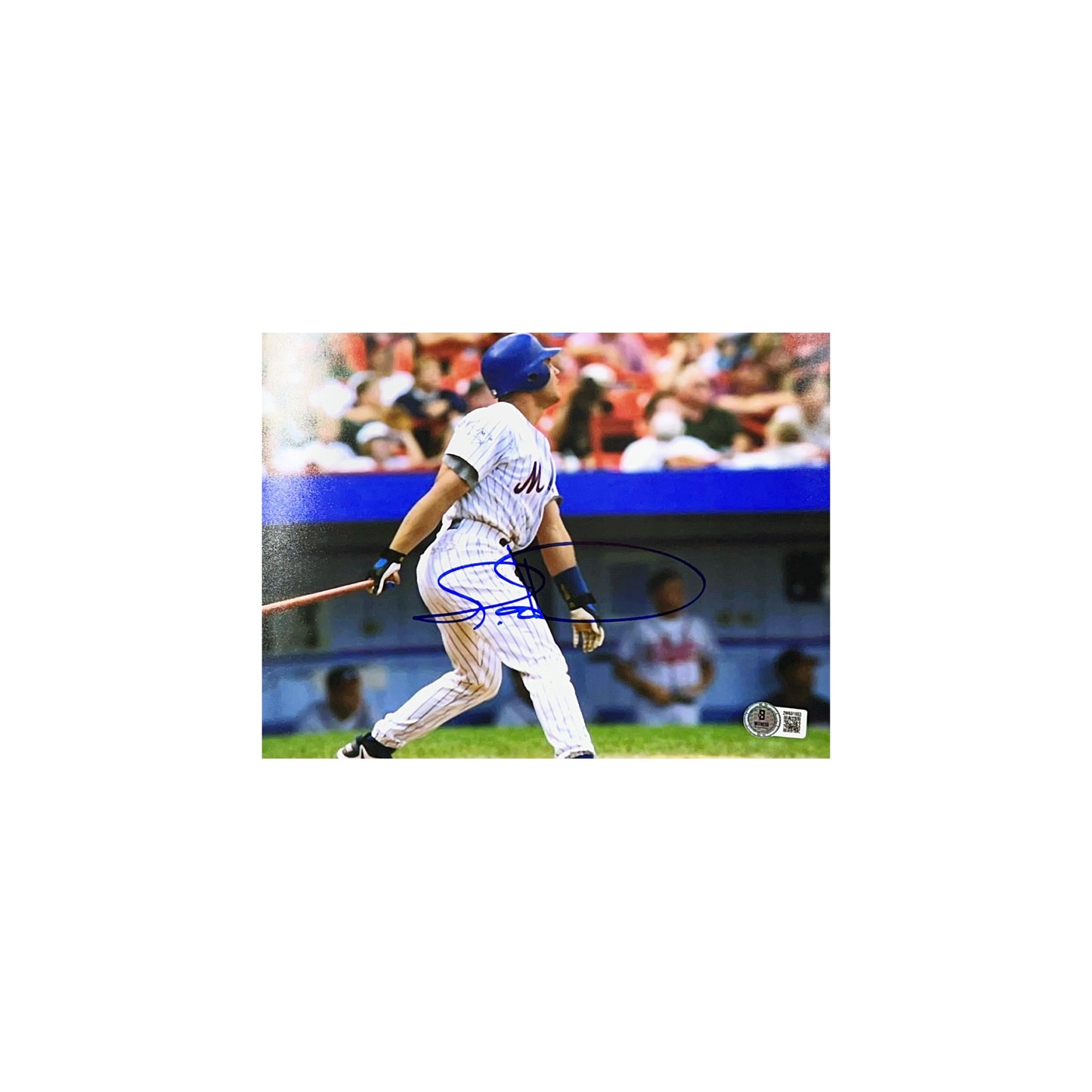 Todd Hundley Autographed New York Mets Side View After Swing 8x10 Beckett