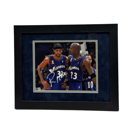 Rip Hamilton Autographed Washington Wizards W Jordan Framed 8x10 Steiner CX