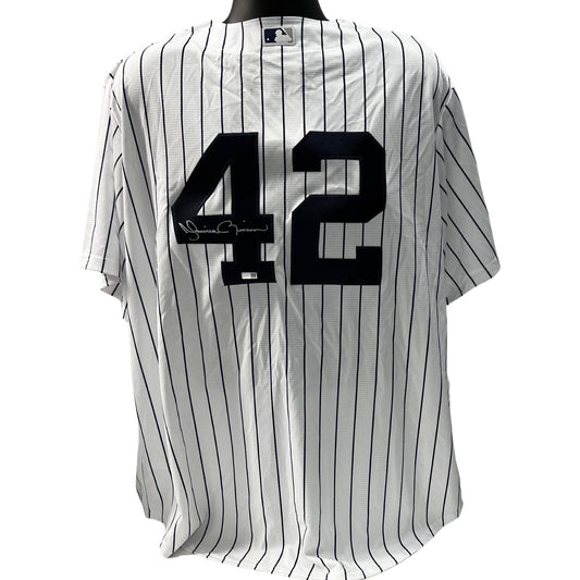 Mariano Rivera Autographed New York Yankees Majestic Pinstripe Jersey Steiner CX