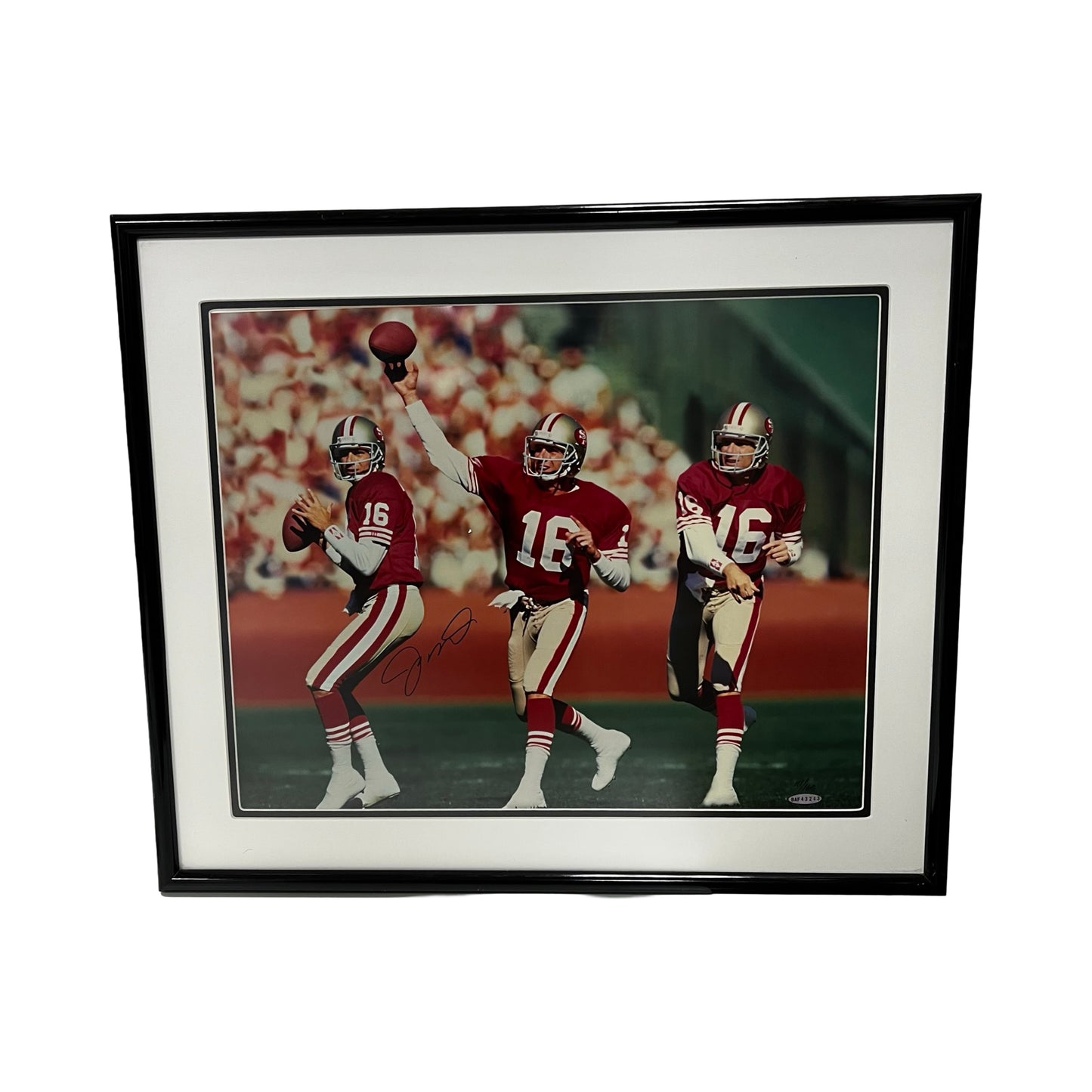 Joe Montana Autographed San Francisco 49ers Framed 16x20 Upper Deck