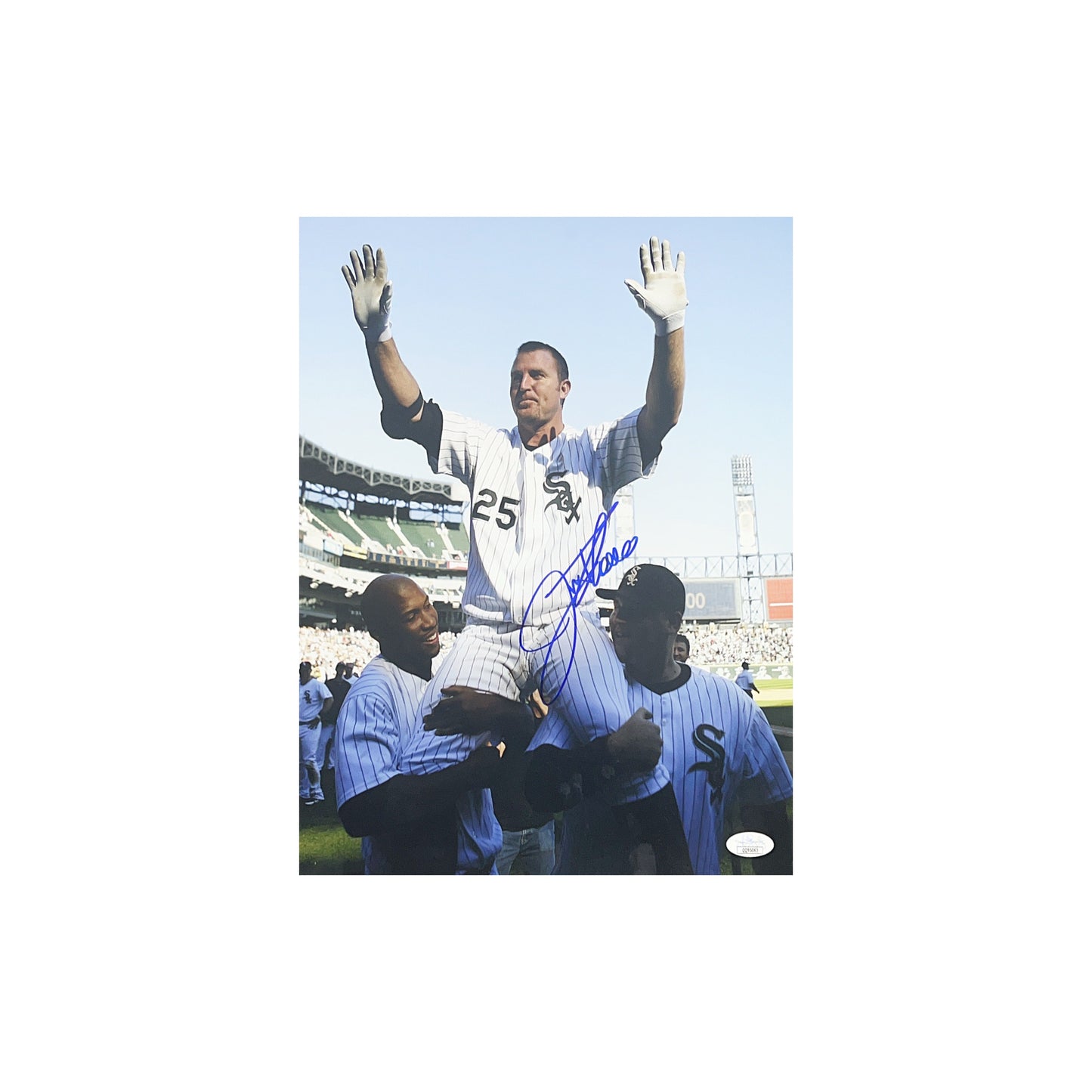 Jim Thome Autographed Chicago White Sox Lift Up 11x14 JSA
