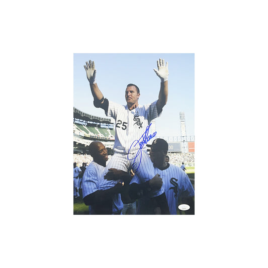 Jim Thome Autographed Chicago White Sox Lift Up 11x14 JSA