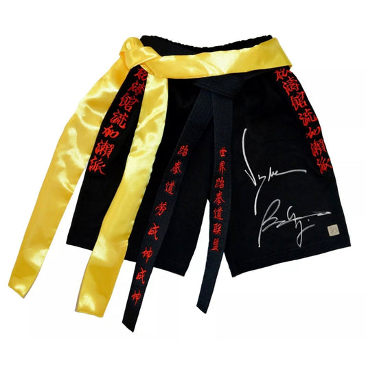 Jean Claude Van Damme & Bolo Yeung Autographed Bloodsport Martial Arts Trunks ASI
