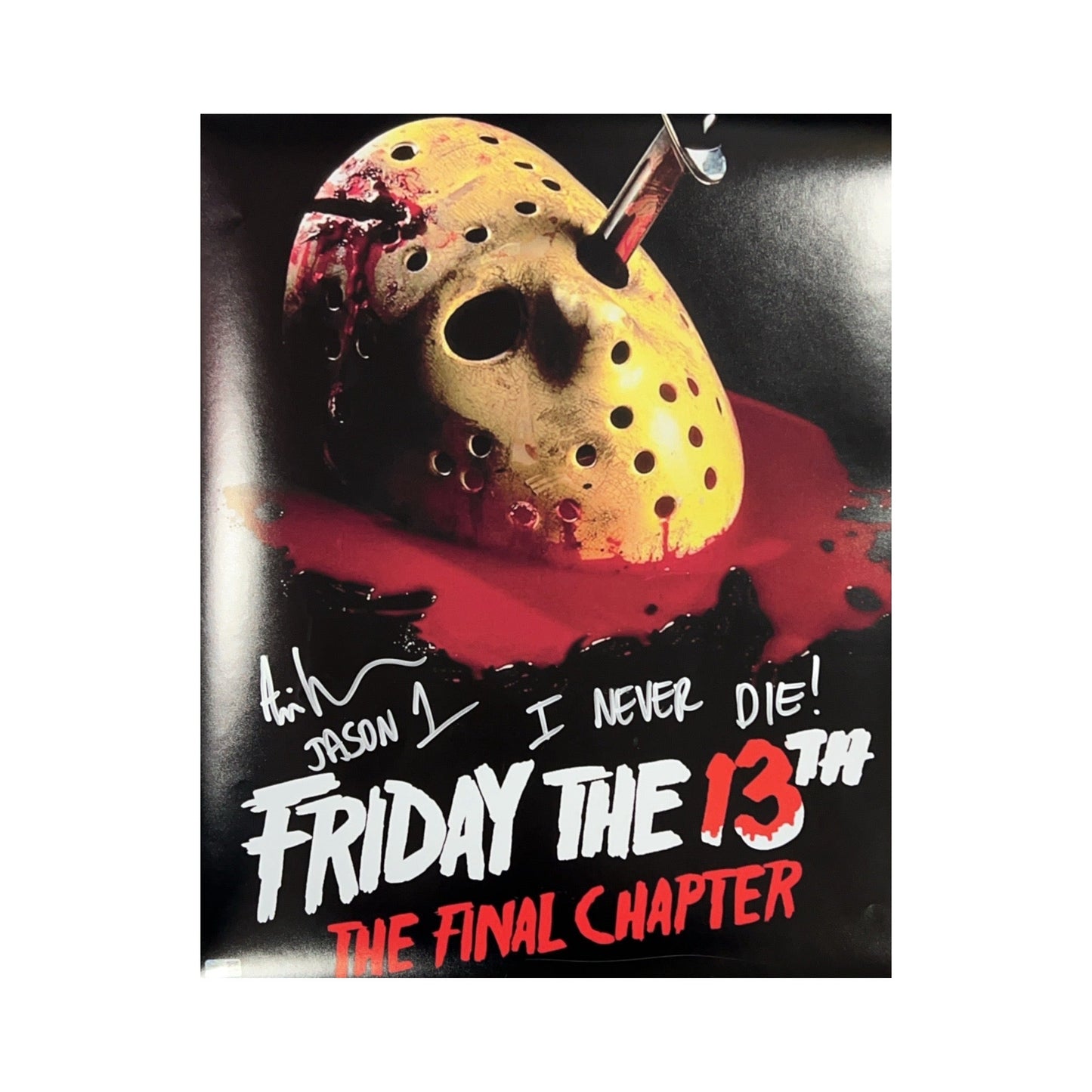Ari Lehman Autographed Friday The 13th 16x20 "I Never Die! Jason 1" Inscription Steiner CX