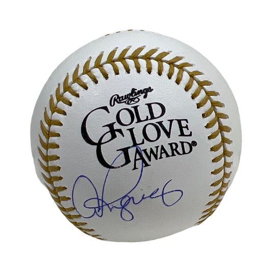 Alex Rodriguez Autographed Gold Glove Logo Baseball JSA