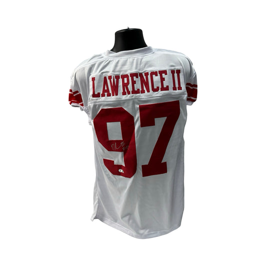 Dexter Lawrence Autographed New York Giants White Jersey Beckett