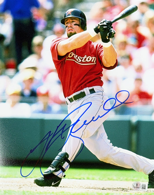 Jeff Bagwell Autographed Houston Astros Red Jersey 11x14 Beckett
